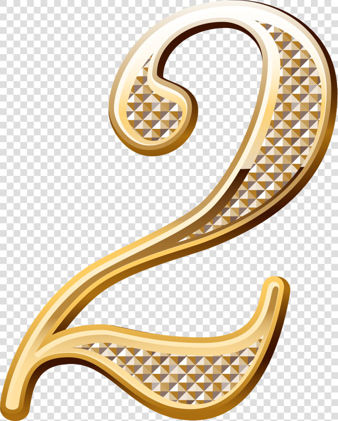 Deco Number Two Png   Gold Number Png  Transparent PngTransparent PNG