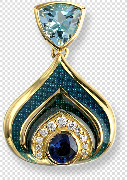 Nicole Barr Designs 18 Karat Gold Modern Necklace blue   Locket  HD Png DownloadTransparent PNG