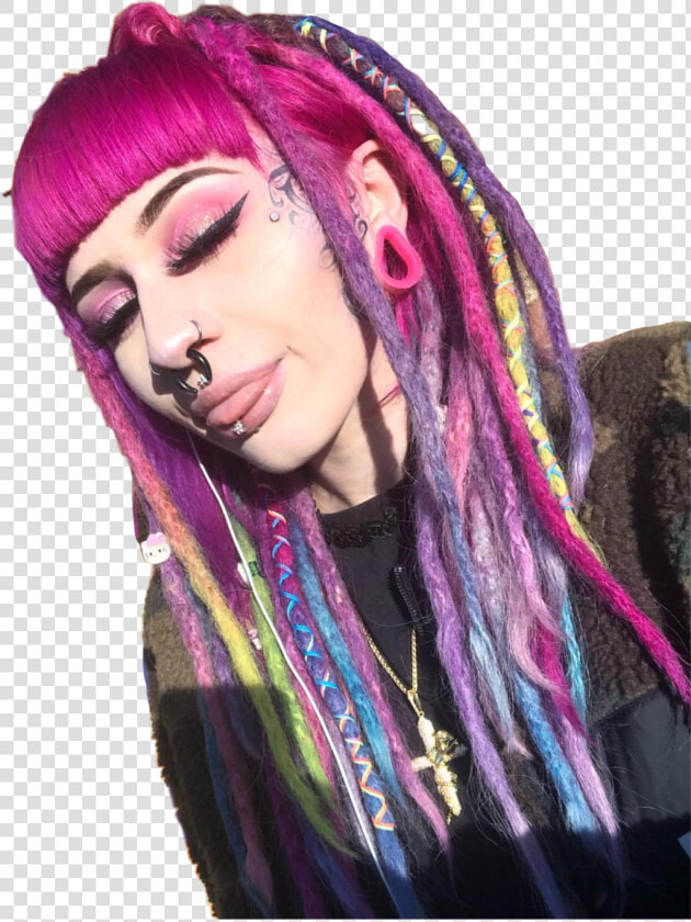  piaisevil  piakaz  plasticpia  dreadlocks  rainbow   Pia Kaz  HD Png DownloadTransparent PNG