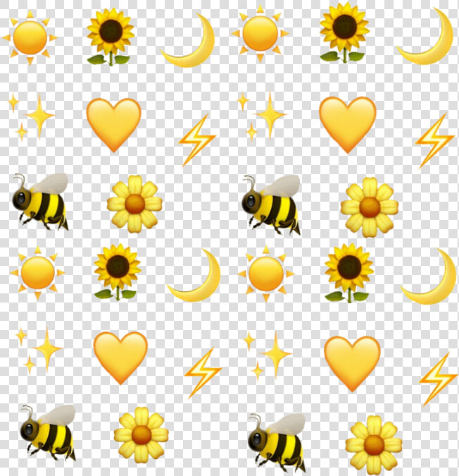  bee  yellow  sticker  emoticon  emoji  tumblr  moon   Yellow Sticker  HD Png DownloadTransparent PNG