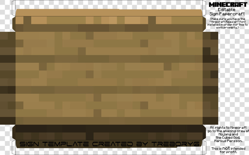 Minecraft Papercraft Life Size Sign  HD Png DownloadTransparent PNG