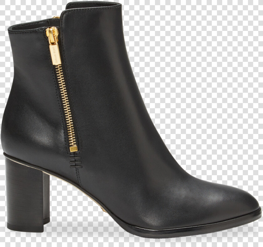 70mm Italian Made Perfect Zip Bootie In Black Calf   Booties  HD Png DownloadTransparent PNG