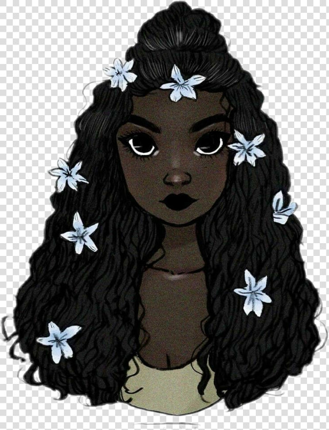  girl  black  curlyhair  flower Crown  draw   Draw A Girl With A Crown  HD Png DownloadTransparent PNG