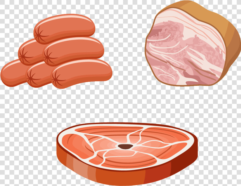 Mortadella Ham Bologna Sausage Steak   Sausage And Ham Cartoon  HD Png DownloadTransparent PNG