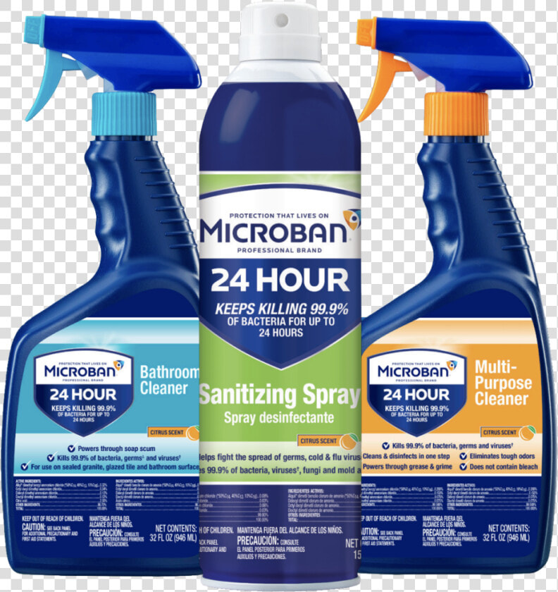 Microban 24 Hour Sanitizers   Microban Multi Surface Cleaner  HD Png DownloadTransparent PNG