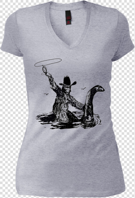 Bigfoot Riding On Nessie Loch Ness Monster On Sasqua   Pot Head Shirt  HD Png DownloadTransparent PNG