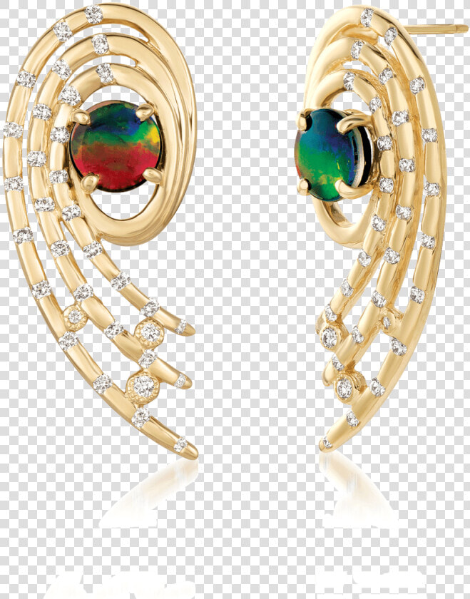 Open Spiral Martha Seely 14k Diamond Earrings By Korite  HD Png DownloadTransparent PNG