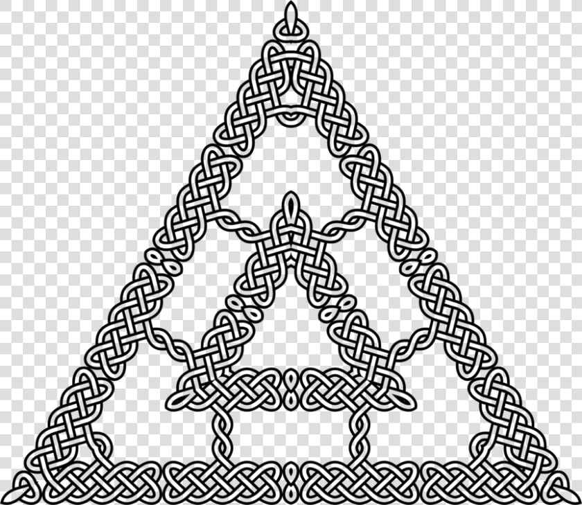 Line Art triangle symmetry   Celtic Knot Triangle  HD Png DownloadTransparent PNG