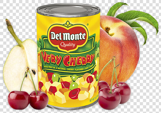 Very Cherry Mixed Fruit   Del Monte Diced Peaches No Sugar Added Nutrition  HD Png DownloadTransparent PNG