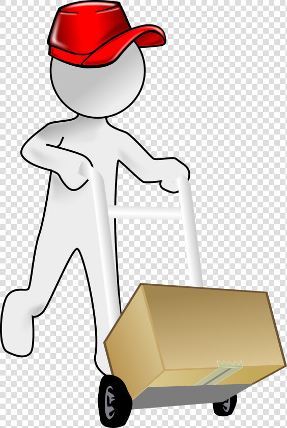 Bubble Person Carrying A Packet Using A Crate Clip   Red Cap Clip Art  HD Png DownloadTransparent PNG