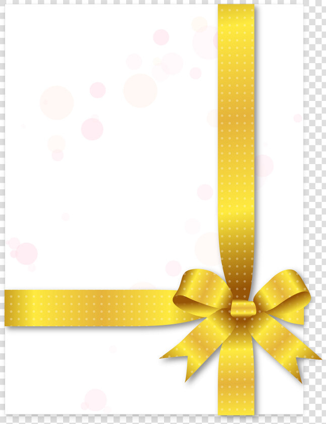 Tarjeta Con Lazo Amarillo   Art Paper  HD Png DownloadTransparent PNG