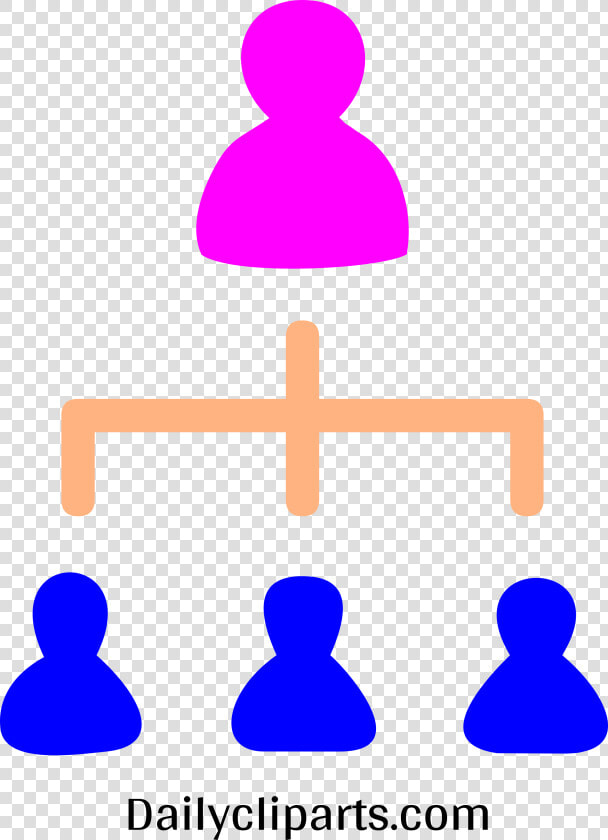 Female Boss 3 Male Managers Office Hierarchy Icon Image  HD Png DownloadTransparent PNG