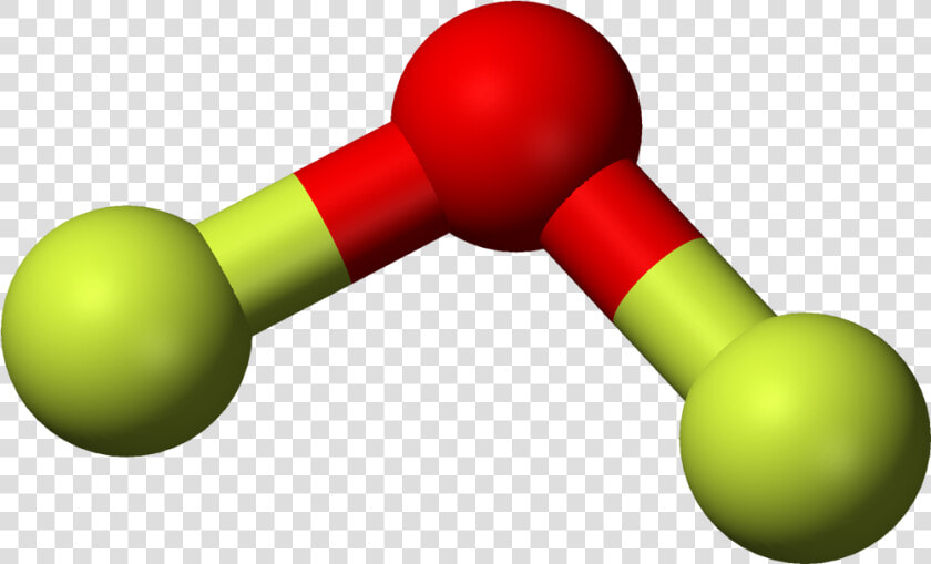 Oxygen Difluoride 3d Balls   Hypofluorous Acid  HD Png DownloadTransparent PNG