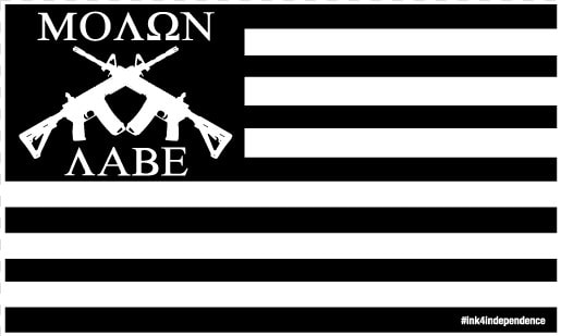 3 Inch X 5 Inch Molon Labe American Flag Sticker   Horse  HD Png DownloadTransparent PNG