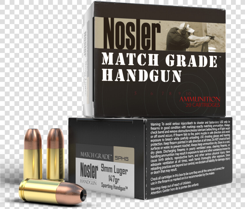 Nosler Match Grade Handgun 9mm 147gr  Jacket Hollow   9mm Nosler Bullets  HD Png DownloadTransparent PNG