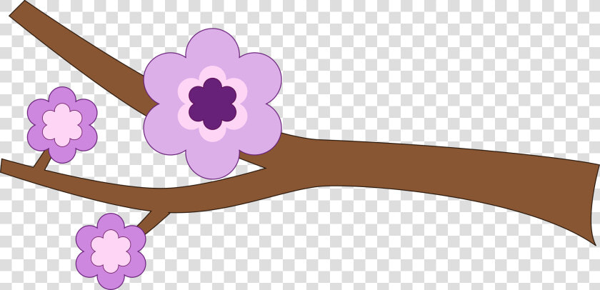 Purple Flower Longer Branch Clip Arts   Branch Clipart  HD Png DownloadTransparent PNG