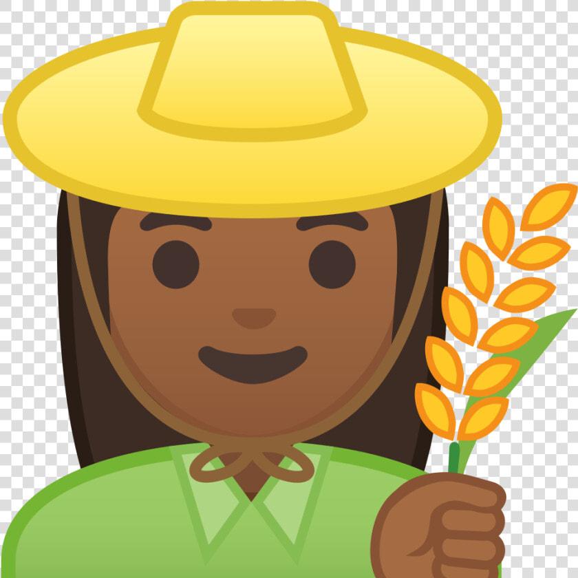 Woman Farmer Medium Dark Skin Tone Icon   Farmer Icon Png  Transparent PngTransparent PNG