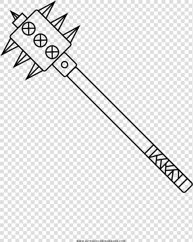 Mace Coloring Page   Marking Tools  HD Png DownloadTransparent PNG