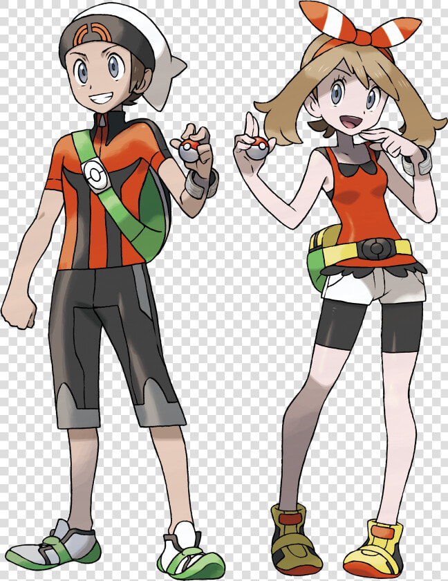 Pokémon Omega Ruby And Alpha Sapphire Pokémon X And   Pokemon Oras May Brendan  HD Png DownloadTransparent PNG