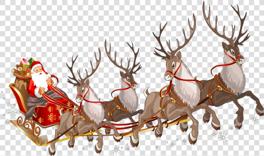  ftestickers  christmas  santaclaus  sleigh  reindeer   Transparent Background Santa Sleigh Png  Png DownloadTransparent PNG