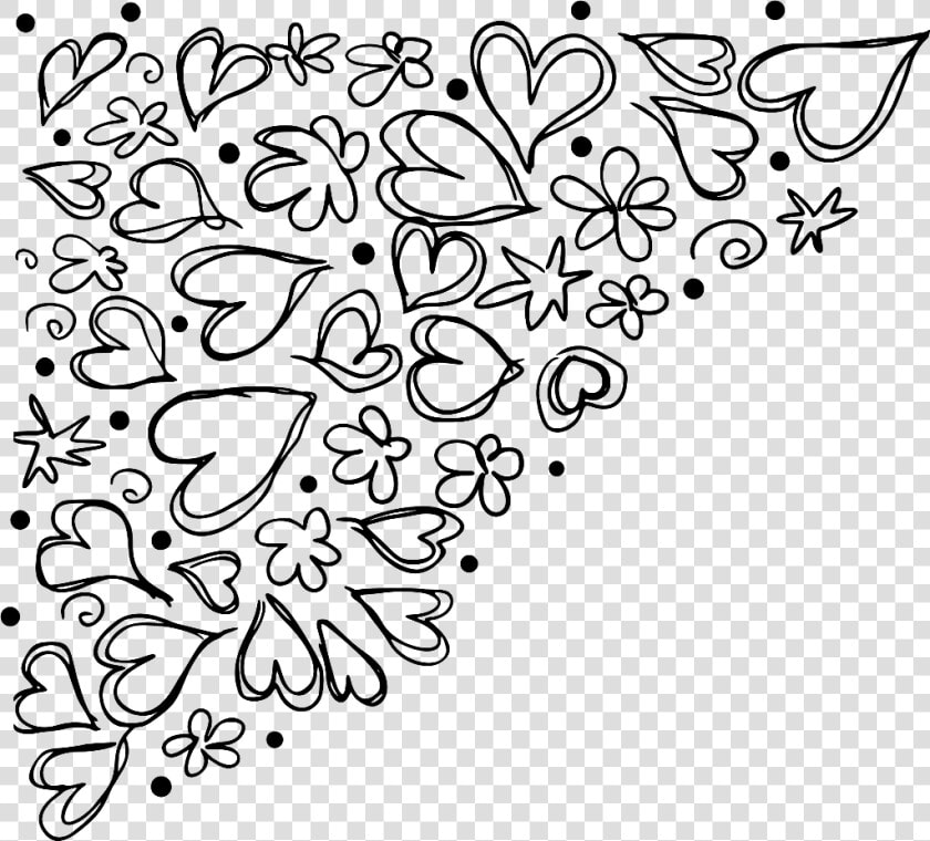 Art symmetry monochrome Photography   Corner Doodle Png  Transparent PngTransparent PNG