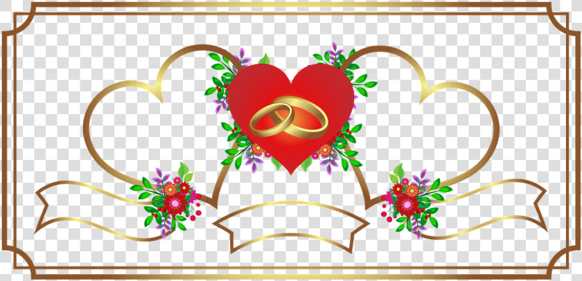 Invitation Wedding Heart Free Picture   Simple Frame Design Png  Transparent PngTransparent PNG