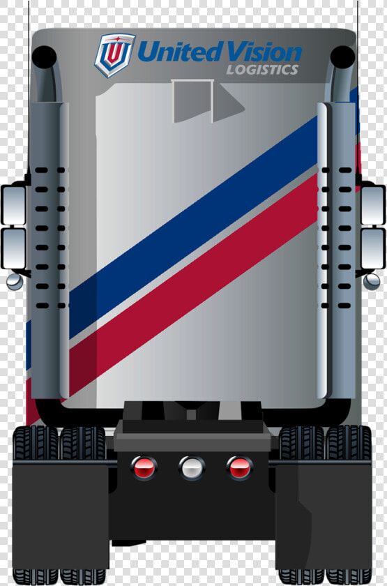 Uvl Truck Mock up Back View Silver   Semi Truck Back Png Transparent  Png DownloadTransparent PNG