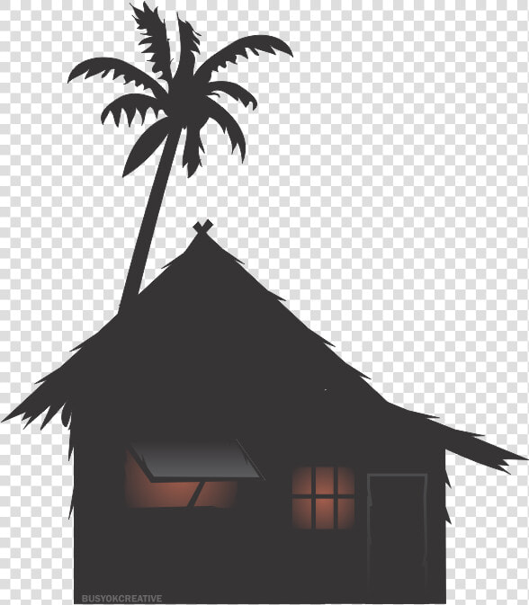 Transparent Hut Png   Nipa Hut Silhouette Png  Png DownloadTransparent PNG