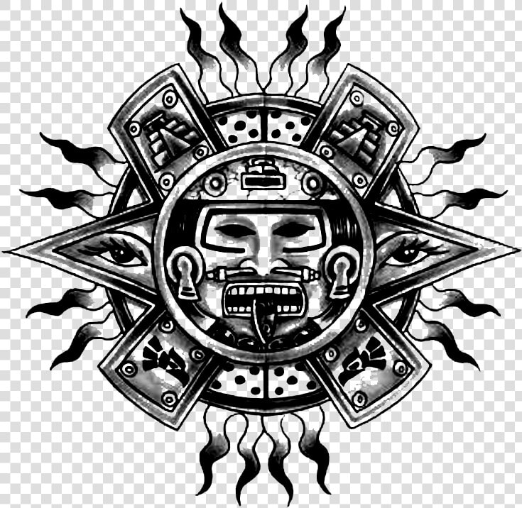 Aztec God Png   Aztec Sun Tattoo  Transparent PngTransparent PNG