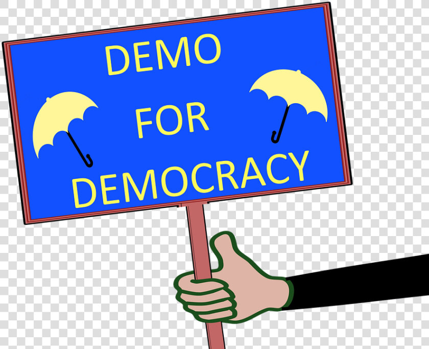 Umbrella  Yellow  Democracy  Sign  Placard  Brolly  HD Png DownloadTransparent PNG