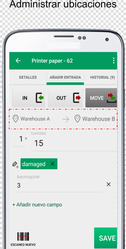 Gestión De Ubicaciones   App Inventory Management Phone  HD Png DownloadTransparent PNG