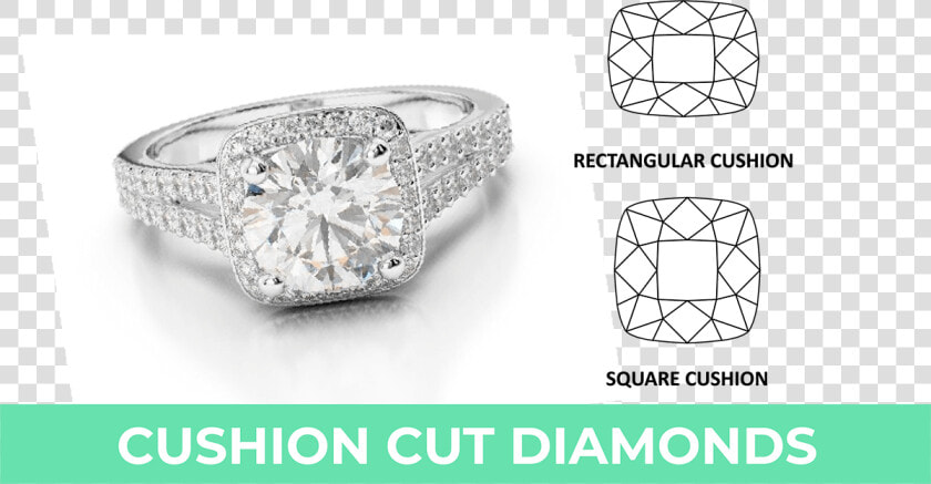 Cushion Cut Diamond   Engagement Ring  HD Png DownloadTransparent PNG