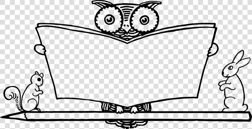 Owl Book What To Draw And How To Draw It Drawing Reading   Black And White Reading Clipart  HD Png DownloadTransparent PNG