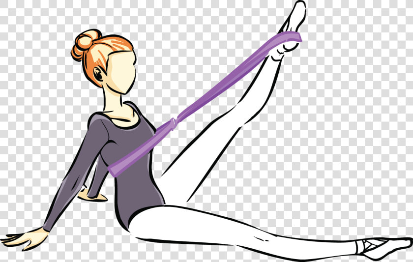 Stretches With A Plum Stretch Band   Transparent Cartoons   Plum Stretch Band Stretches  HD Png DownloadTransparent PNG