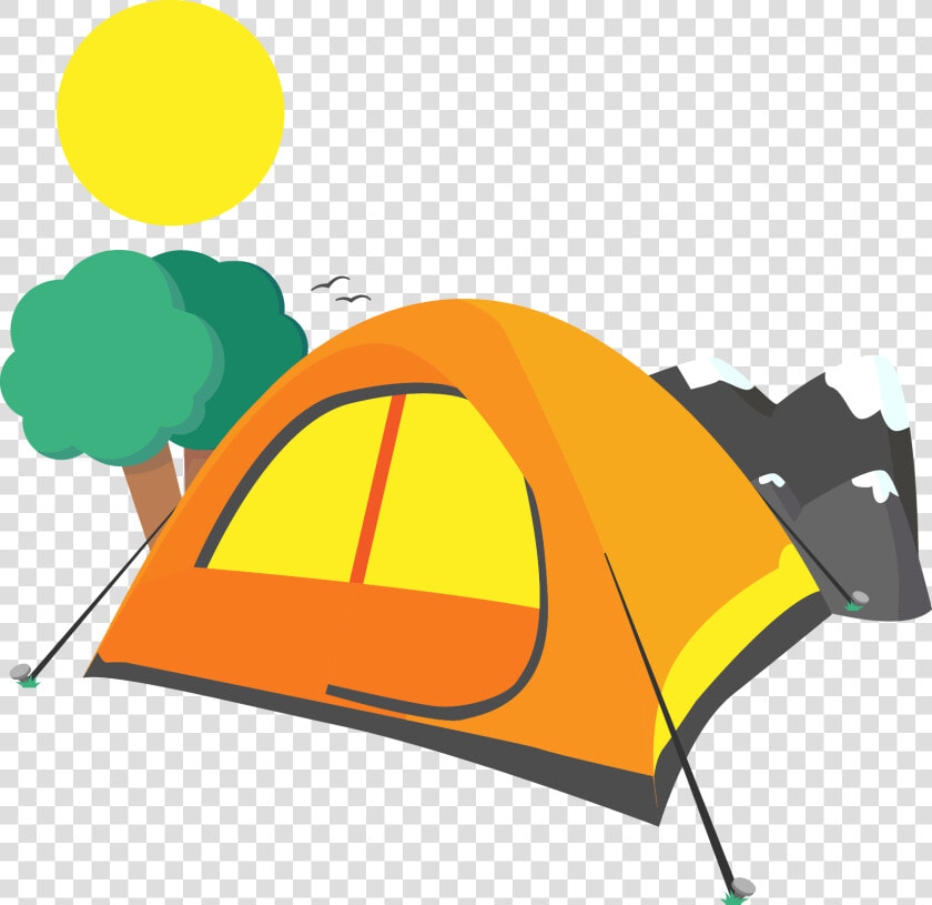 Camping Tent Computer File   Cartoon Camping Materials  HD Png DownloadTransparent PNG