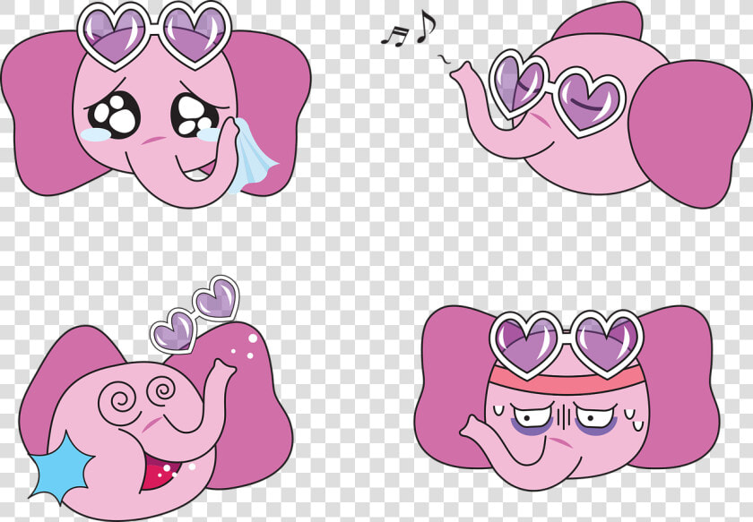 Elephant  Cartoon  Animal  Cute  Nature  Emoticons    Cartoon  HD Png DownloadTransparent PNG