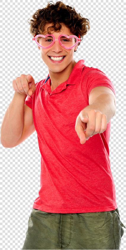 Men Pointing Front   Guys In Heart Glasses  HD Png DownloadTransparent PNG