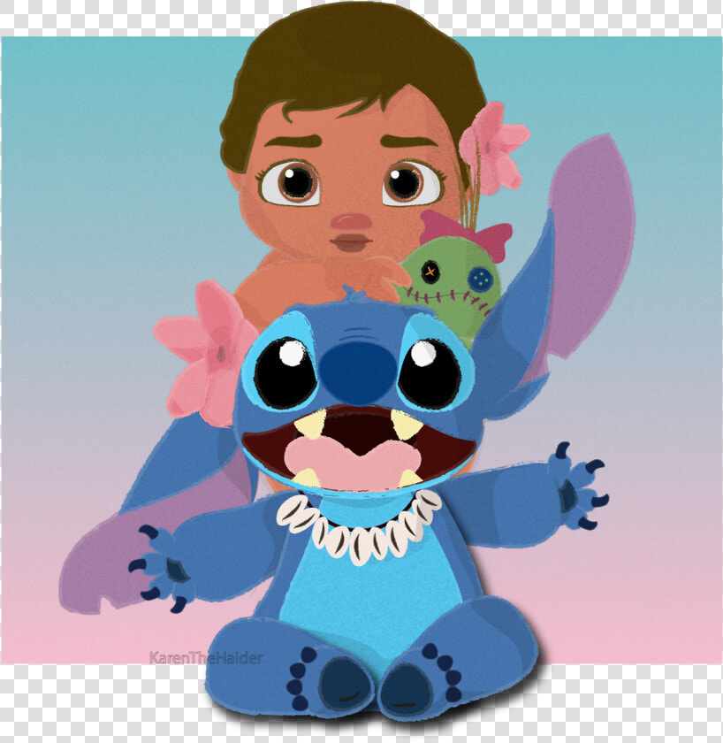 Thinking About Baby Moana And Stitch Together Makes   Baby Moana And Stitch  HD Png DownloadTransparent PNG