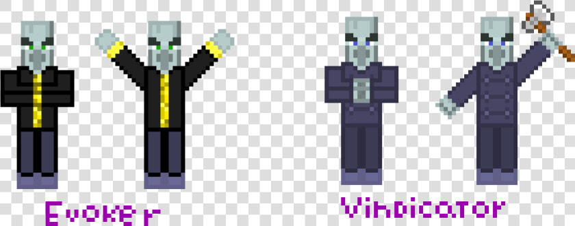 Minecraft Evoker And Vindicator  HD Png DownloadTransparent PNG