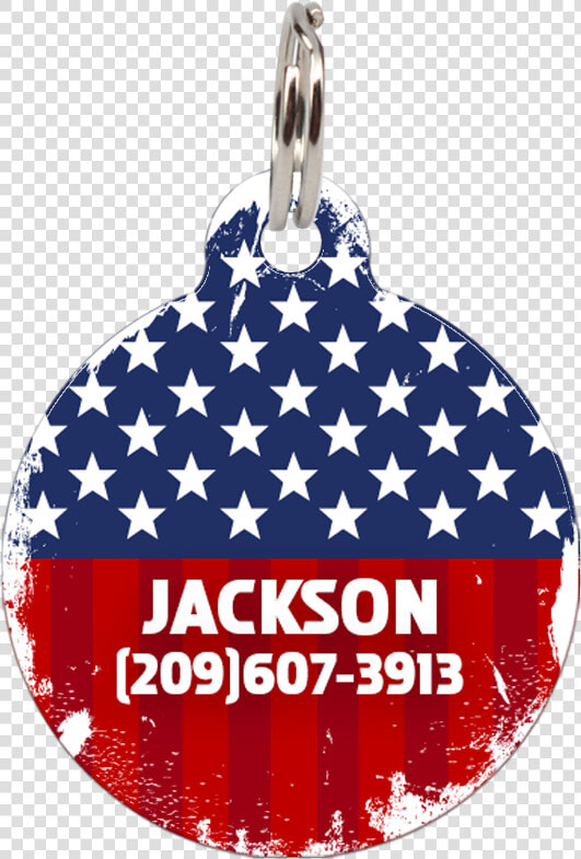 American Flag Patriotic Dog Id Tag For Dog Class   Locket  HD Png DownloadTransparent PNG