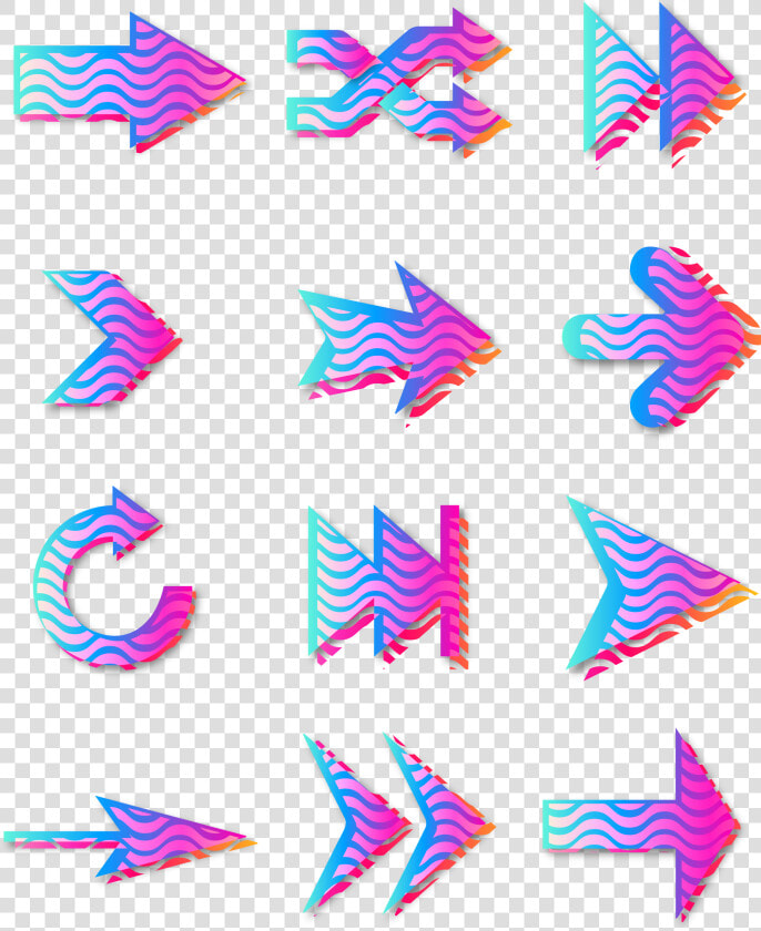 Gradient Color Tiktok Style Arrow Commerce Png And   Arrow Png Gradient  Transparent PngTransparent PNG