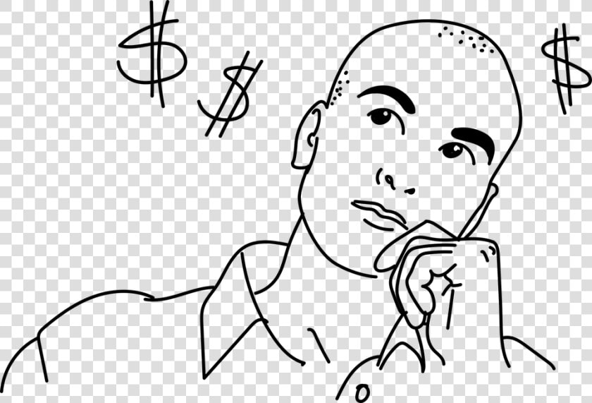 Man  Thinking  Signs  Money  Think  Guy  Portrait   Hombre Pensando Para Dibujar  HD Png DownloadTransparent PNG