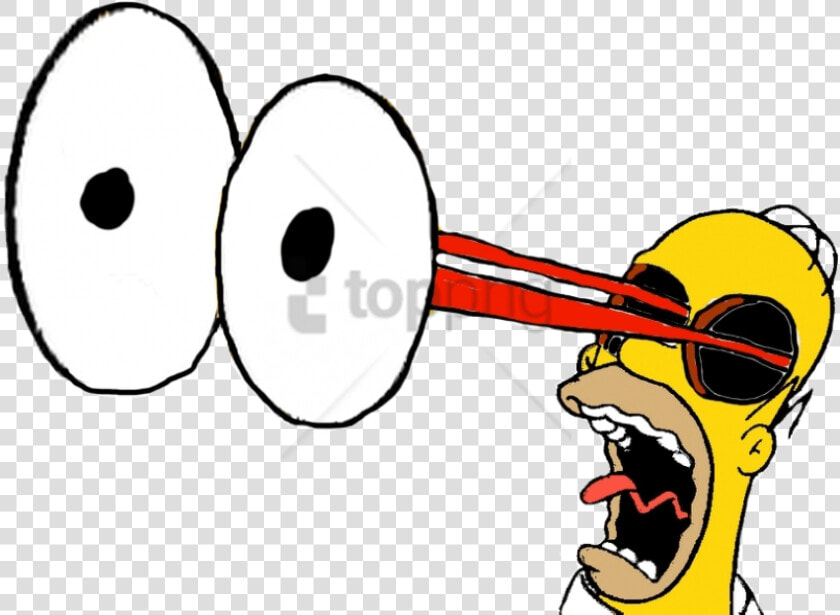 Homer Simpson S Eyes Popping Out By Darthraner83 On   Eyes Sticking Out Cartoon  HD Png DownloadTransparent PNG