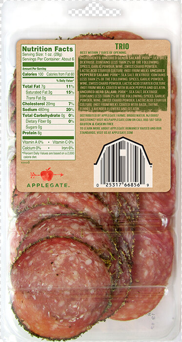 Nat   Genoa   Trio Back   Nutrition Facts  HD Png DownloadTransparent PNG