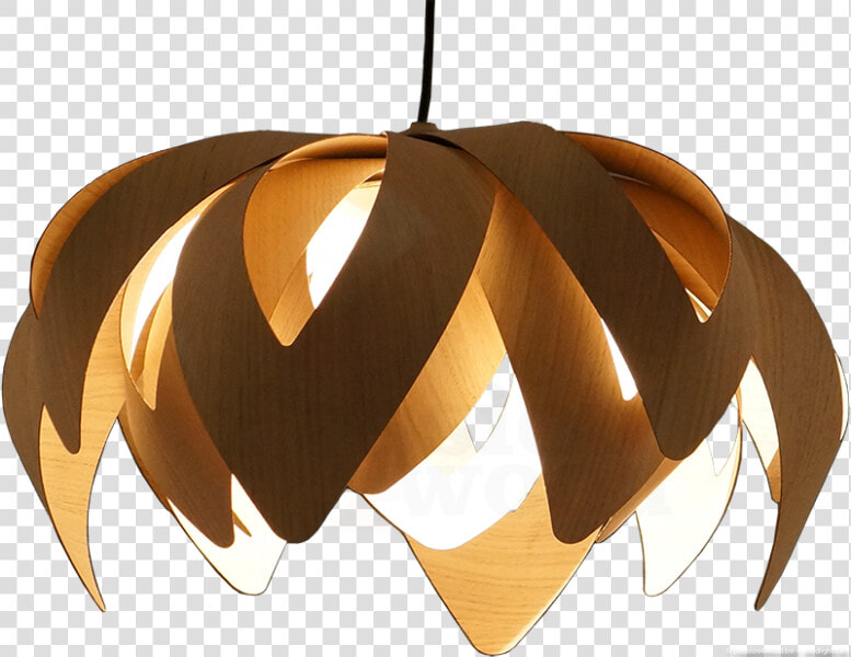 Tulip Pendant Light In Wood Mike Vanbelleghem Pion   Fineer Hout Lampen  HD Png DownloadTransparent PNG