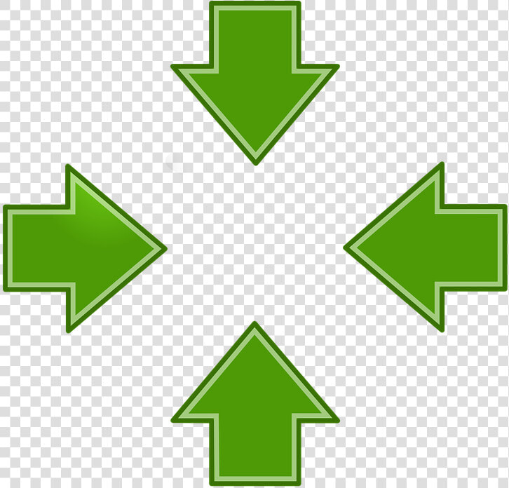 Arrows  Green  Left  Right  Up  Down  Pointing  Icon   4 Arrows Pointing Inwards Logo  HD Png DownloadTransparent PNG