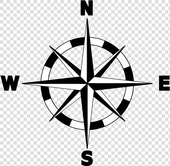 North Compass Rose Map Clip Art   Map Simple Compass Rose  HD Png DownloadTransparent PNG