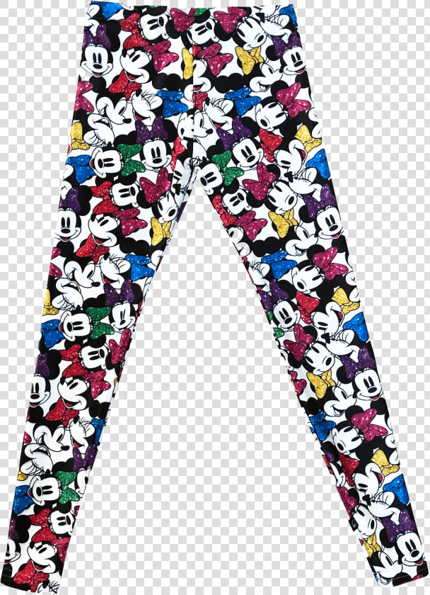 Girls Minnie Mouse Glitter Bows On Bows Leggings   Pajamas  HD Png DownloadTransparent PNG