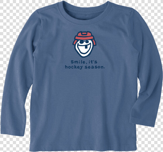 Toddler Smile Its Hockey Season Toddler Long Sleeve   Sweatshirt  HD Png DownloadTransparent PNG