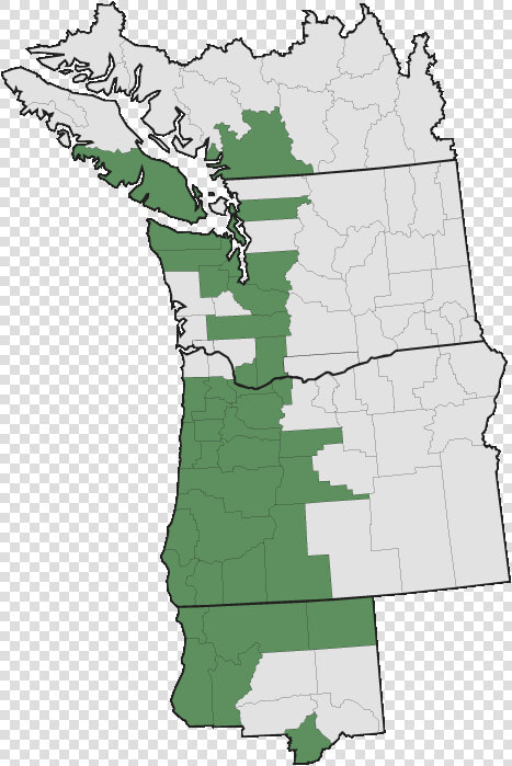 Evergreen Huckleberry Range Map  HD Png DownloadTransparent PNG